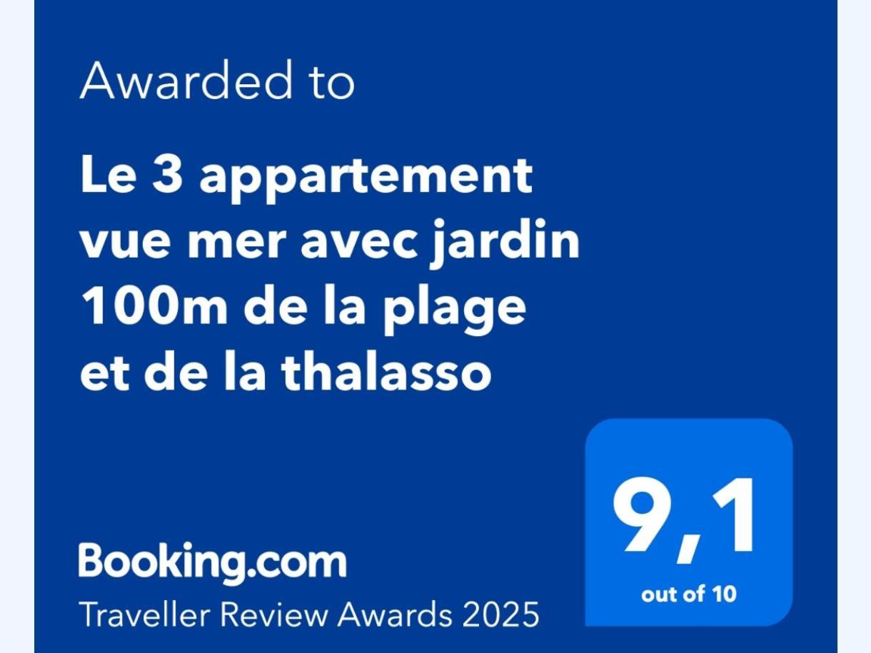 Le 3 Appartement Vue Mer Avec Jardin 100M De La Plage Et De La Thalasso Concarneau Exteriör bild